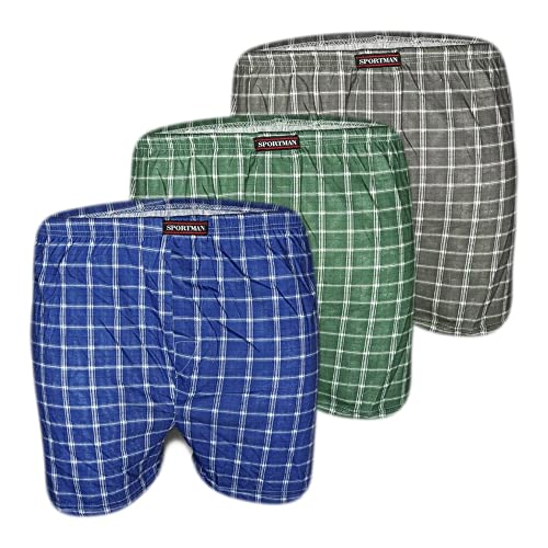 3er | 6er Pack Herren Webboxer Boxershorts (S-6XL) Retroshorts Baumwolle Unterhose Unterwäsche Trunks Shorts Boxer - L 3er Pack von TEXEMP