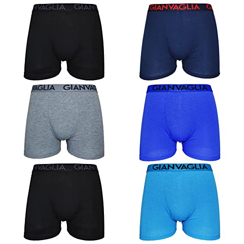 6er Pack Herren Boxershorts Retroshorts Baumwolle Unterhose Unterwäsche Trunks Shorts Boxer Seamless - L 6 Stück von TEXEMP