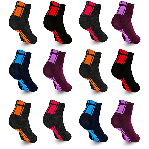 TEXEMP 12 Paar Sport Sneaker Socken Herren Sportsocken Damen Füßlinge Baumwolle - 39-42, 12 Paar, Lager 126 von TEXEMP