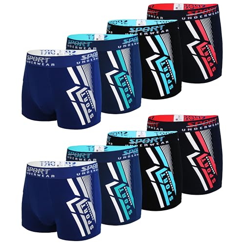 TEXEMP 4er-12er Pack Herren Boxershorts Unterwäsche Baumwolle Unterhose Boxer Shorts Box 92 - XL 8er Pack von TEXEMP