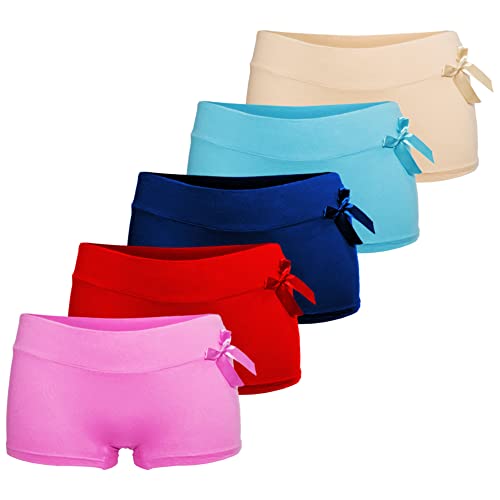 TEXEMP 5er Pack Damen Boxershorts Hipster Baumwolle Slip Schlüpfer Höschen Unterhosen Damenunterhose - 5 Stück Größe 2XL Farbmix von TEXEMP