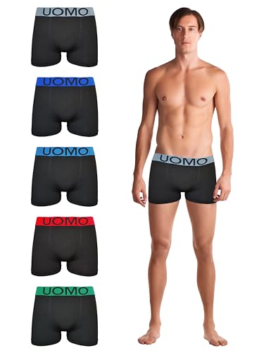 TEXEMP 5er Pack Herren Boxershorts Microfaser Unterhose Unterwäsche Seamless Set - M/L 5er Set 9203 von TEXEMP