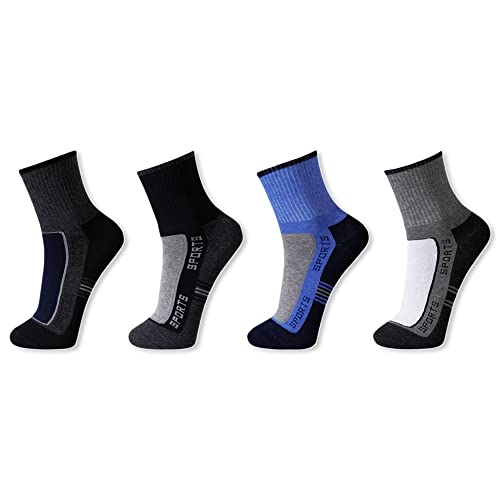 TEXEMP 6 oder 12 Paar Herren Sportsocken - Performance Laufsocken aus Baumwolle 39-42 - 43-46 (Lager 58, 43-46, 6 Paar) von TEXEMP