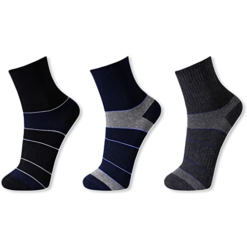 TEXEMP 6 oder 12 Paar Herren Sportsocken - Performance Laufsocken aus Baumwolle 39-42 - 43-46 (Lager 59, 43-46, 6 Paar) von TEXEMP