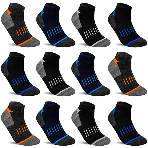 TEXEMP 12 Paar Sport Sneaker Socken Herren Sportsocken Damen Füßlinge Baumwolle - 39-42, 12 Paar, Lager 4 von TEXEMP