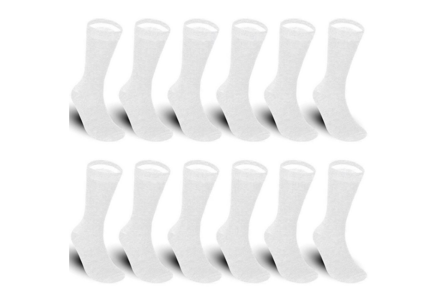 TEXEMP Basicsocken 12 - 36 Paar Business Socken Herren & Damen Baumwolle Schwarz & Weiß (Packung, 12-Paar) 80% Baumwolle, Komfortbund von TEXEMP