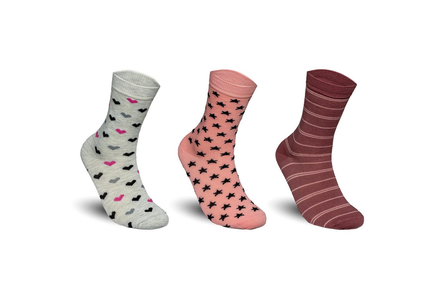 TEXEMP Basicsocken 3 bis 12 Paar Damen Socken Baumwolle Premium Strümpfe Komfortbund (3-Paar) Robust & Langlebig von TEXEMP