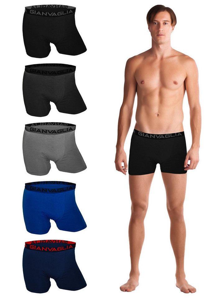 TEXEMP Boxershorts 10er Pack Herren Boxershorts Baumwolle Unterwäsche Unterhosen Retro (10-St) Dünnes Material - Geringes Gewicht von TEXEMP