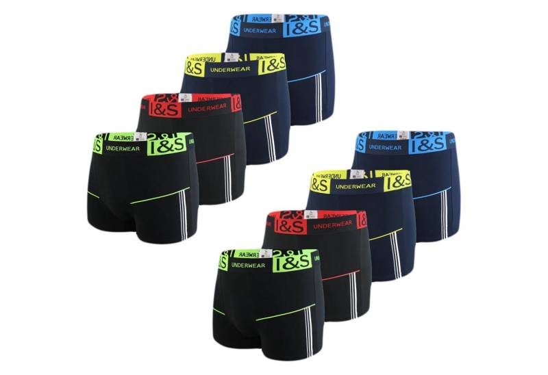 TEXEMP Boxershorts 4er - 12er Pack Herren Boxershorts Baumwolle Retroshorts Boxer (8-St) Doppelnaht - 95% Baumwolle von TEXEMP