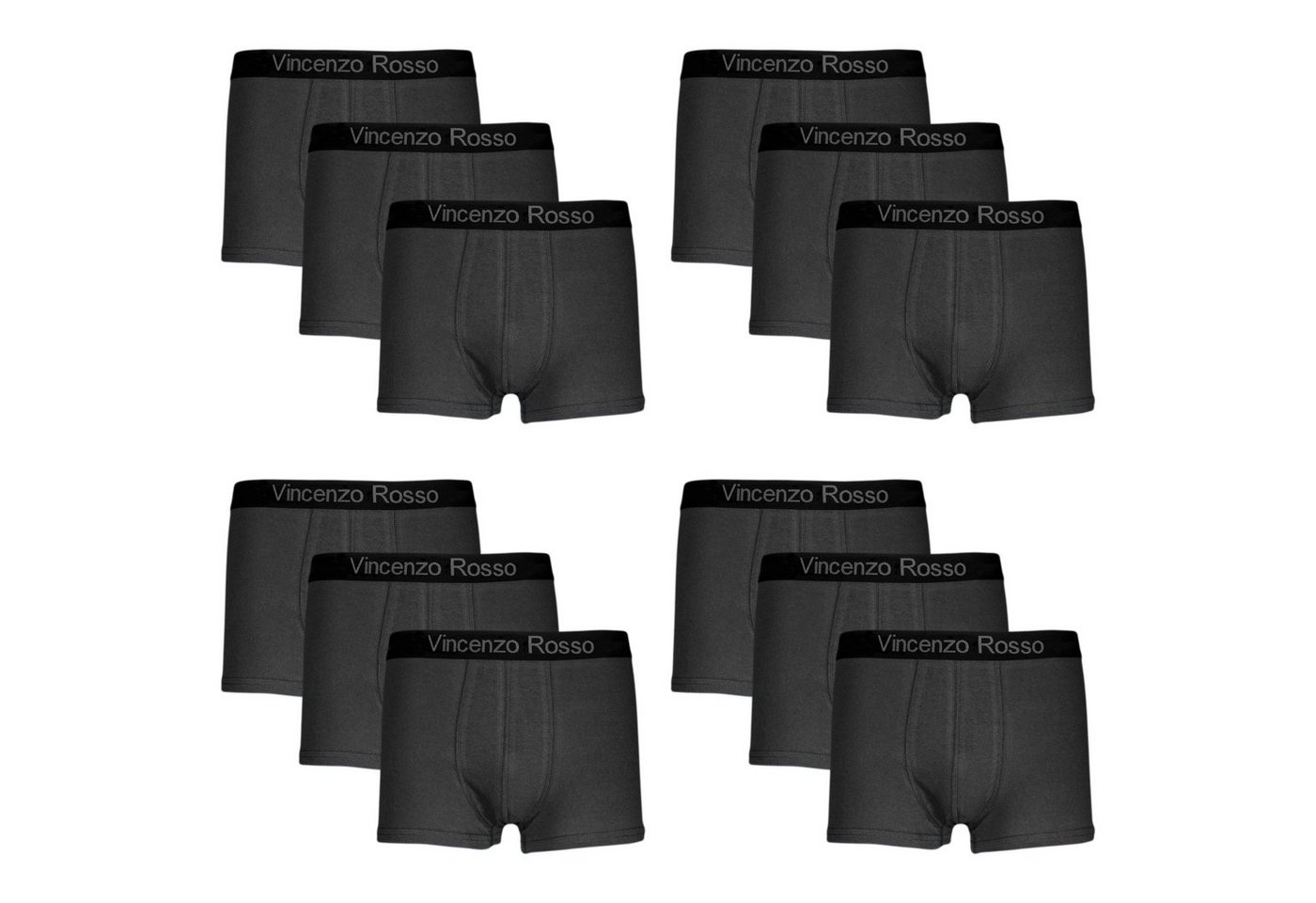 TEXEMP Boxershorts 5 bis 10 Herren Boxershorts Retroshorts Baumwolle Unterhose Unterwäsche Trunks Shorts Boxer Schwarz Grau Blau (Packung, 5-St) Ohne Seitennähte von TEXEMP