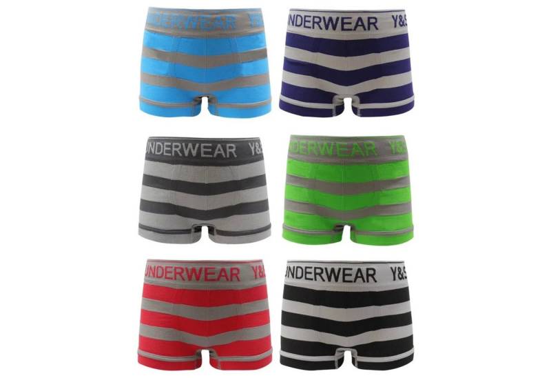 TEXEMP Boxershorts 6er-12er Pack Kinder Unterhosen Jungen Mädchen Unterwäsche Boxershorts (12-St) Etikettenlos - Langlebig - Robust von TEXEMP