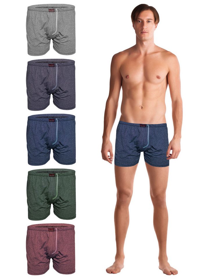 TEXEMP Boxershorts 6er Pack Herren Boxershorts Baumwolle Unterwäsche Boxer Unterhosen (6-St) 100% Baumwolle - Atmungsaktiv von TEXEMP