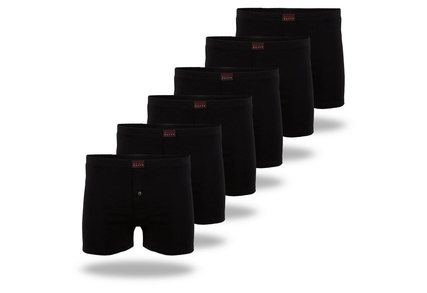 TEXEMP Boxershorts 6er Pack Herren Boxershorts Unterwäsche Baumwolle Unterhose Schwarz (Spar-Set, 6-St., 6er-Pack) Übergrößen bis 6XL - 100% Baumwolle von TEXEMP