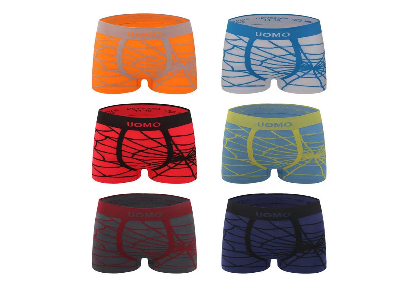 TEXEMP Boxershorts 6er Pack Kinder Unterhosen Jungen Unterwäsche Boxershorts Seamless (6-St., 6er-Pack) Etikettenlos - Langlebig - Robust von TEXEMP