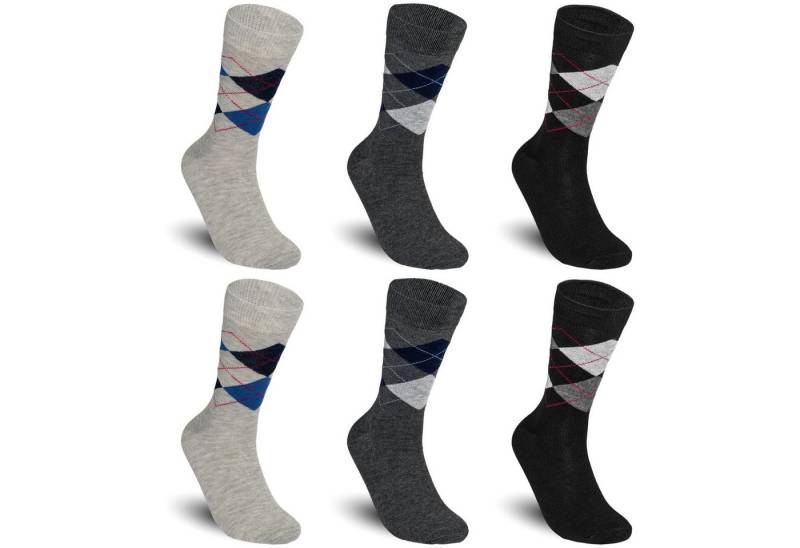 TEXEMP Businesssocken 6 oder 12 Paar Herren Business Socken Baumwolle Strümpfe Herrensocken (Packung, 12-Paar) Atmungsaktiv - Komfortbund von TEXEMP
