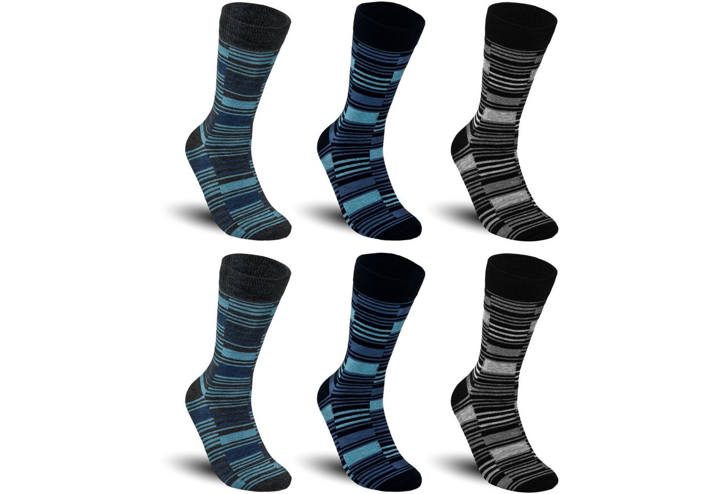 TEXEMP Businesssocken 6 oder 12 Paar Herren Business Socken Baumwolle Strümpfe Herrensocken (6-Paar) Atmungsaktiv - Komfortbund von TEXEMP