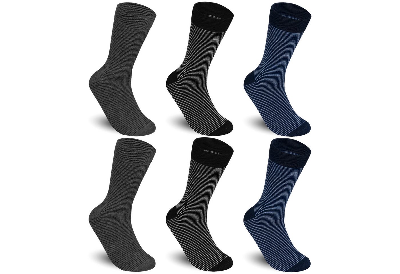 TEXEMP Businesssocken 6 oder 12 Paar Herren Business Socken Baumwolle Strümpfe Herrensocken (6-Paar) Atmungsaktiv - Komfortbund von TEXEMP