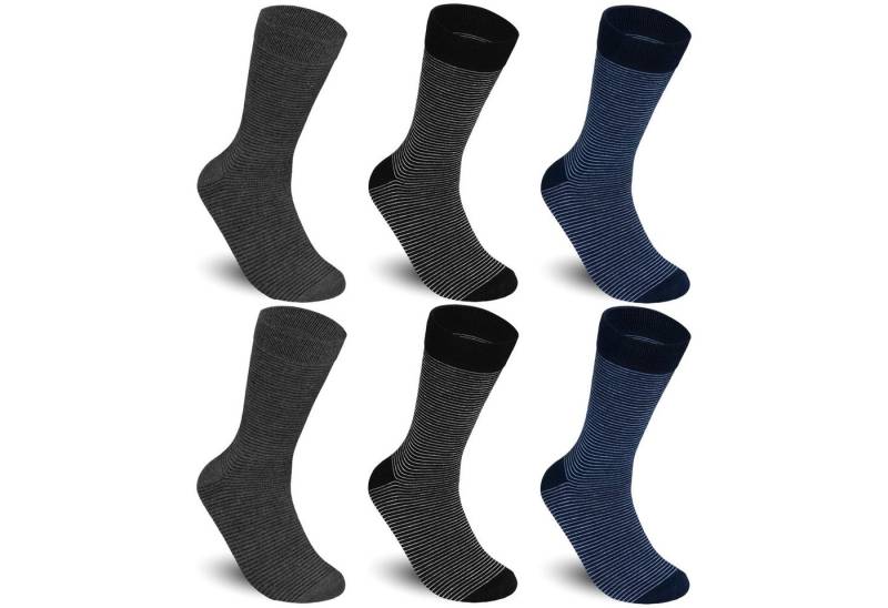 TEXEMP Businesssocken 6 oder 12 Paar Herren Business Socken Baumwolle Strümpfe Herrensocken (6-Paar) Atmungsaktiv - Komfortbund von TEXEMP