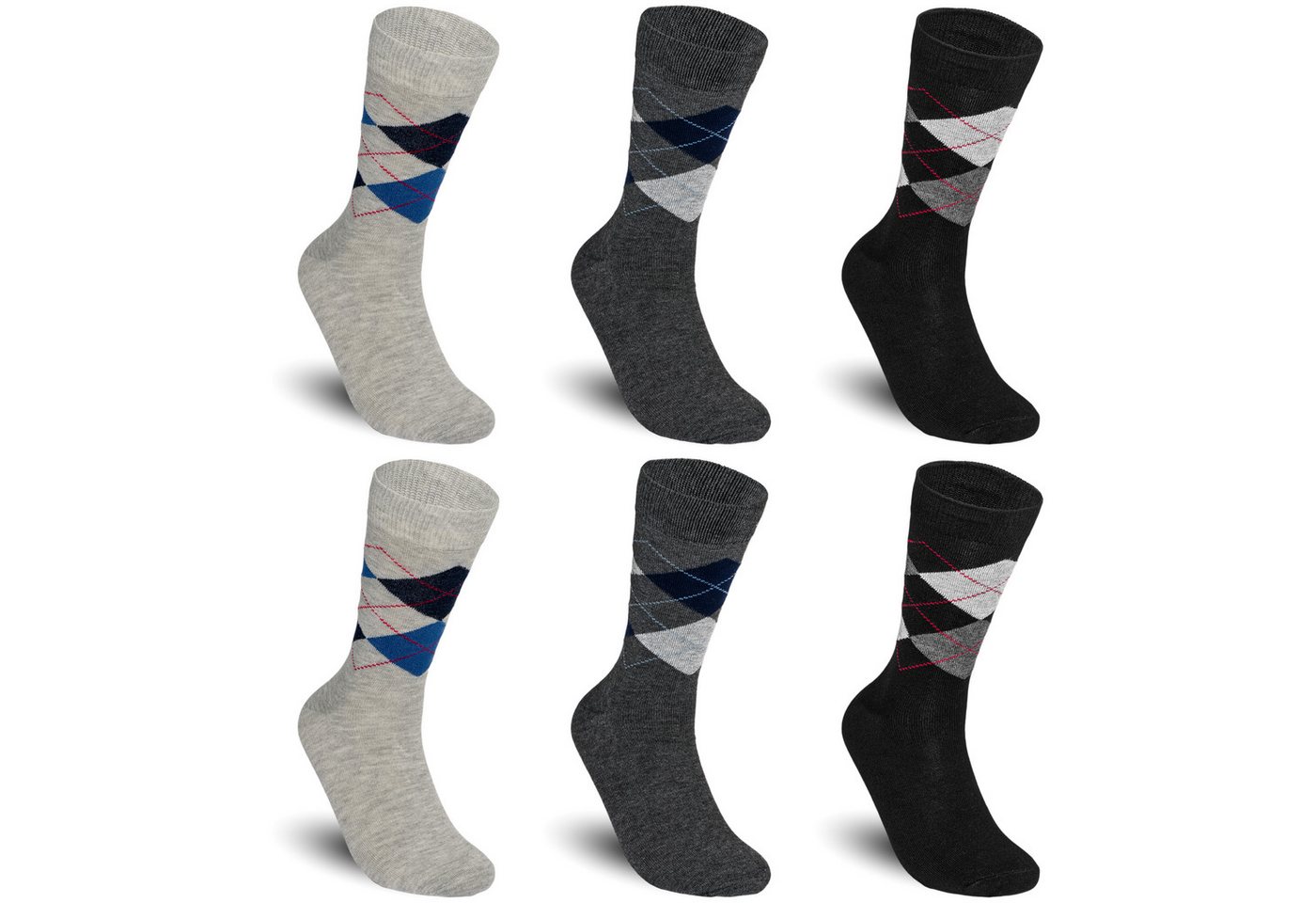 TEXEMP Businesssocken 6 oder 12 Paar Herren Business Socken Baumwolle Strümpfe Herrensocken (6-Paar) Atmungsaktiv - Komfortbund von TEXEMP