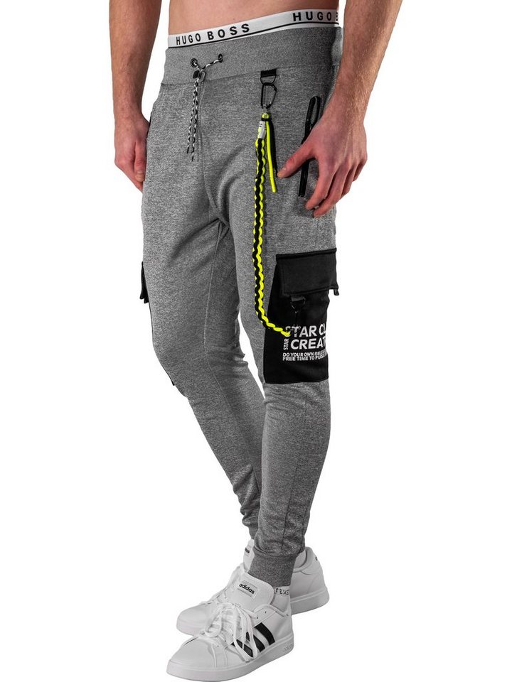 TEXEMP Jogginghose Herren Jogginghose Sporthose Trainingshose Hose Sweatpants Jogger Gym (1-tlg) Moderner Schnitt von TEXEMP