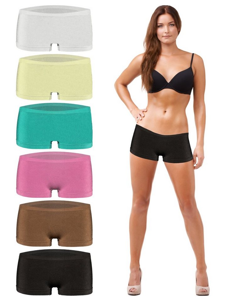 TEXEMP Panty 8er Pack Damen Panty Panties Slips Unterwäsche Microfaser Hotpants (Packung, 8er-Pack) Atmungsaktiv - Pflegeleicht von TEXEMP