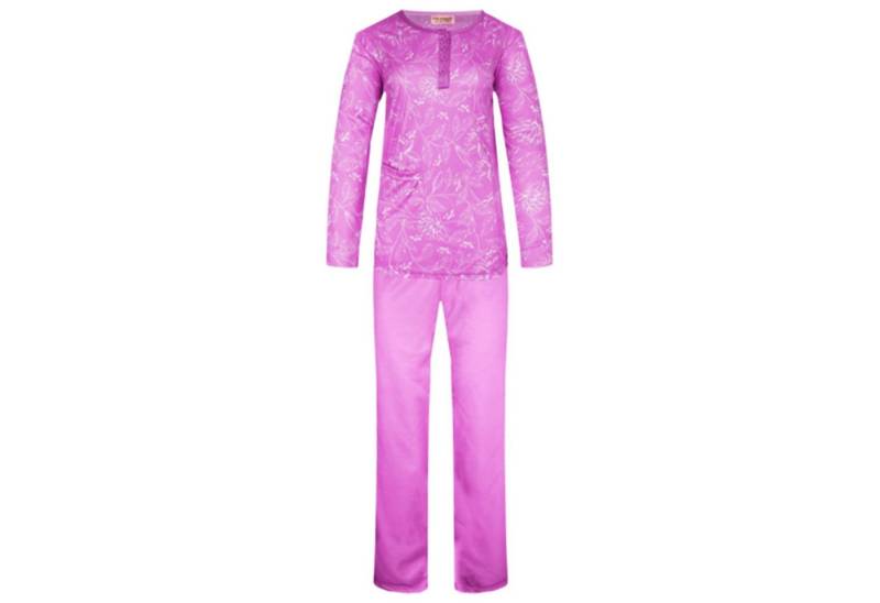 TEXEMP Pyjama Damen Pyjama Schlafanzug Set Baumwolle Langarm Nachtwäsche Lang (Set) 90% Baumwolle von TEXEMP