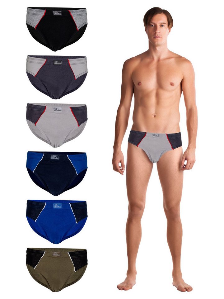 TEXEMP Slip 3er Pack Herren Slip Baumwolle Unterhose Sportslip Schlüpfer Basic (3-St) 100% Baumwolle - Luftdurchlässig von TEXEMP