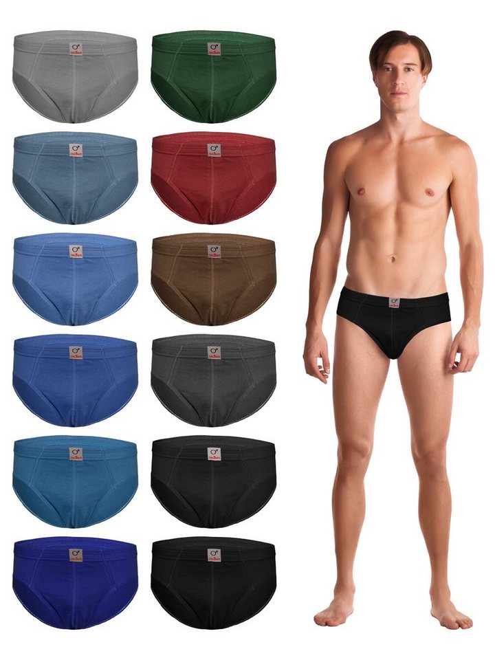 TEXEMP Slip 6er Pack Herren Slips Baumwolle Unterhosen Schlüpfer Unterwäsche S-6XL (Spar-Packung, 6-St., 6er-Pack) 100% Baumwolle von TEXEMP