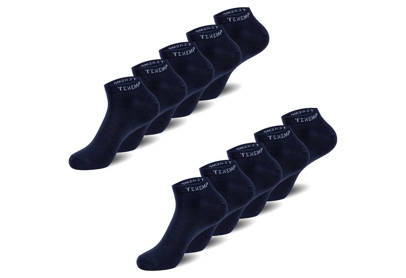 TEXEMP Sneakersocken 10 Paar Sneaker Socken Damen & Herren Baumwolle Freizeit Sport Kurz (Packung, 10-Paar, 10 Paar) Robust & Langlebig von TEXEMP