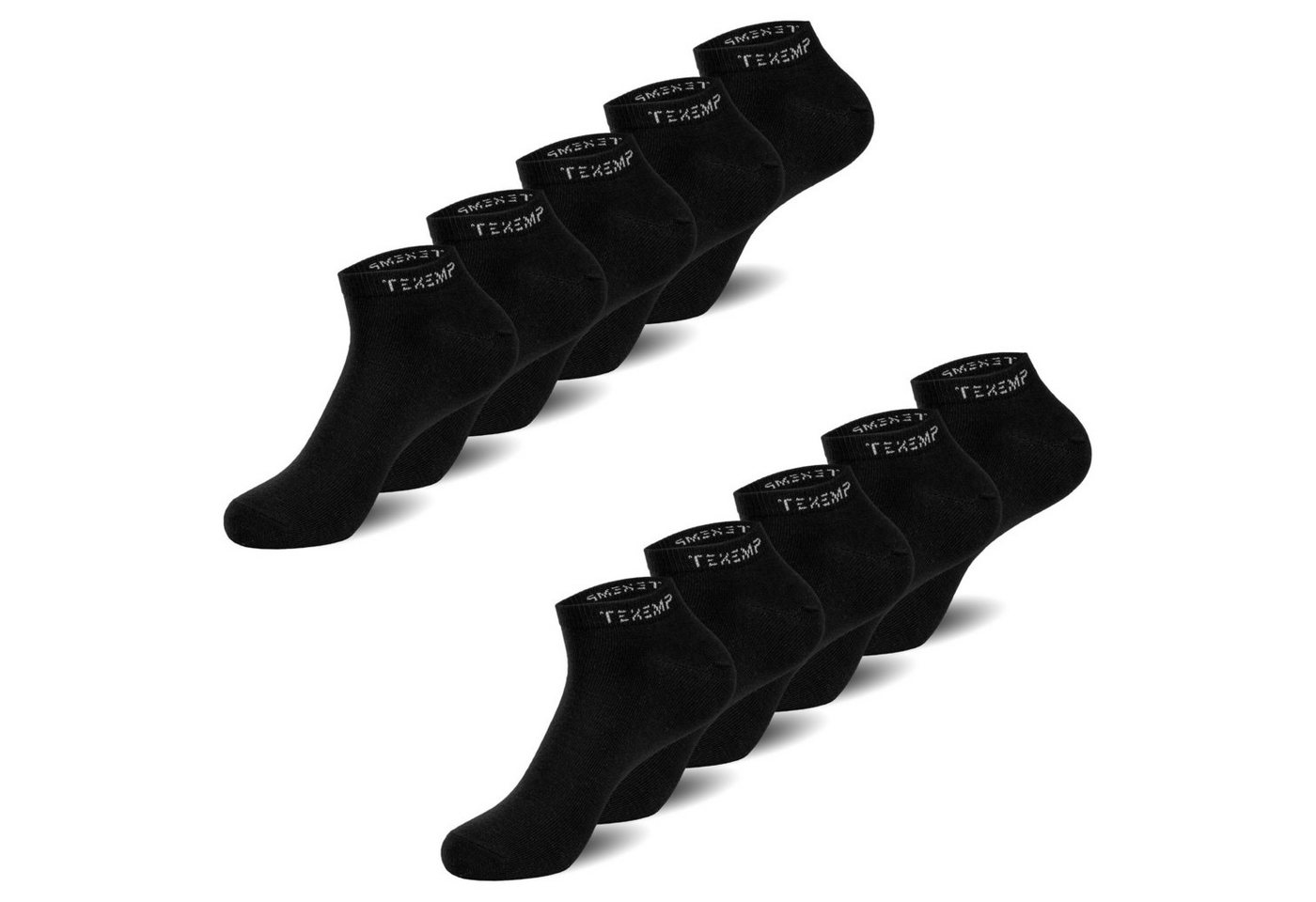 TEXEMP Sneakersocken 10 Paar Sneaker Socken Damen & Herren Baumwolle Freizeit Sport Kurz (Packung, 10-Paar, 10 Paar) Robust & Langlebig von TEXEMP