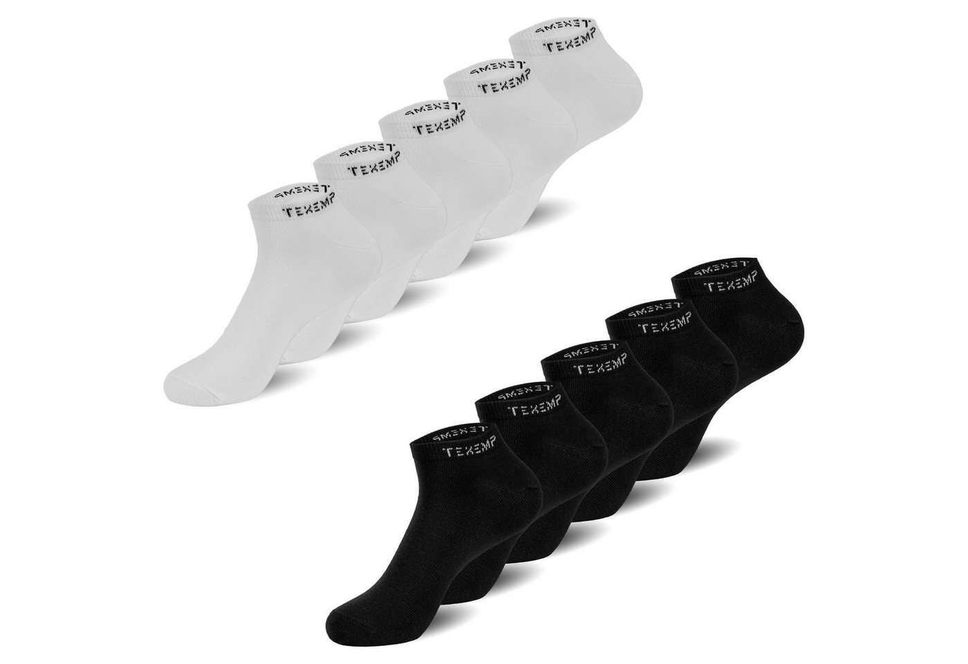 TEXEMP Sneakersocken 10 Paar Sneaker Socken Damen & Herren Baumwolle Freizeit Sport Kurz (Packung, 10-Paar, 10 Paar) Robust & Langlebig von TEXEMP