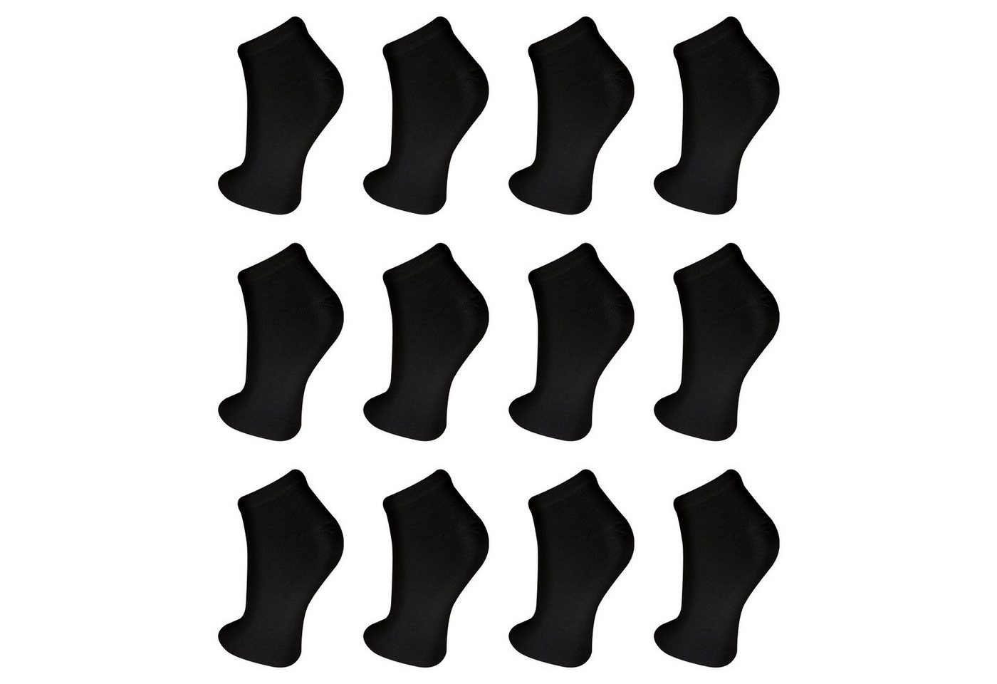 TEXEMP Sneakersocken 12, 24, 36 Paar Sneaker Socken Herren Damen Baumwolle Sport Füßlinge (Packung, 24-Paar) Robust & Langlebig von TEXEMP