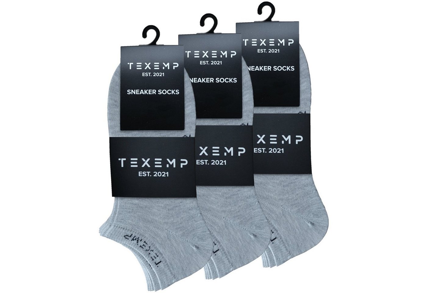 TEXEMP Sneakersocken 15 Paar Snekaer Socken Herren & Damen Baumwolle Sport Freizeit Kurz (Packung, 15-Paar) Langlebig & Robust von TEXEMP