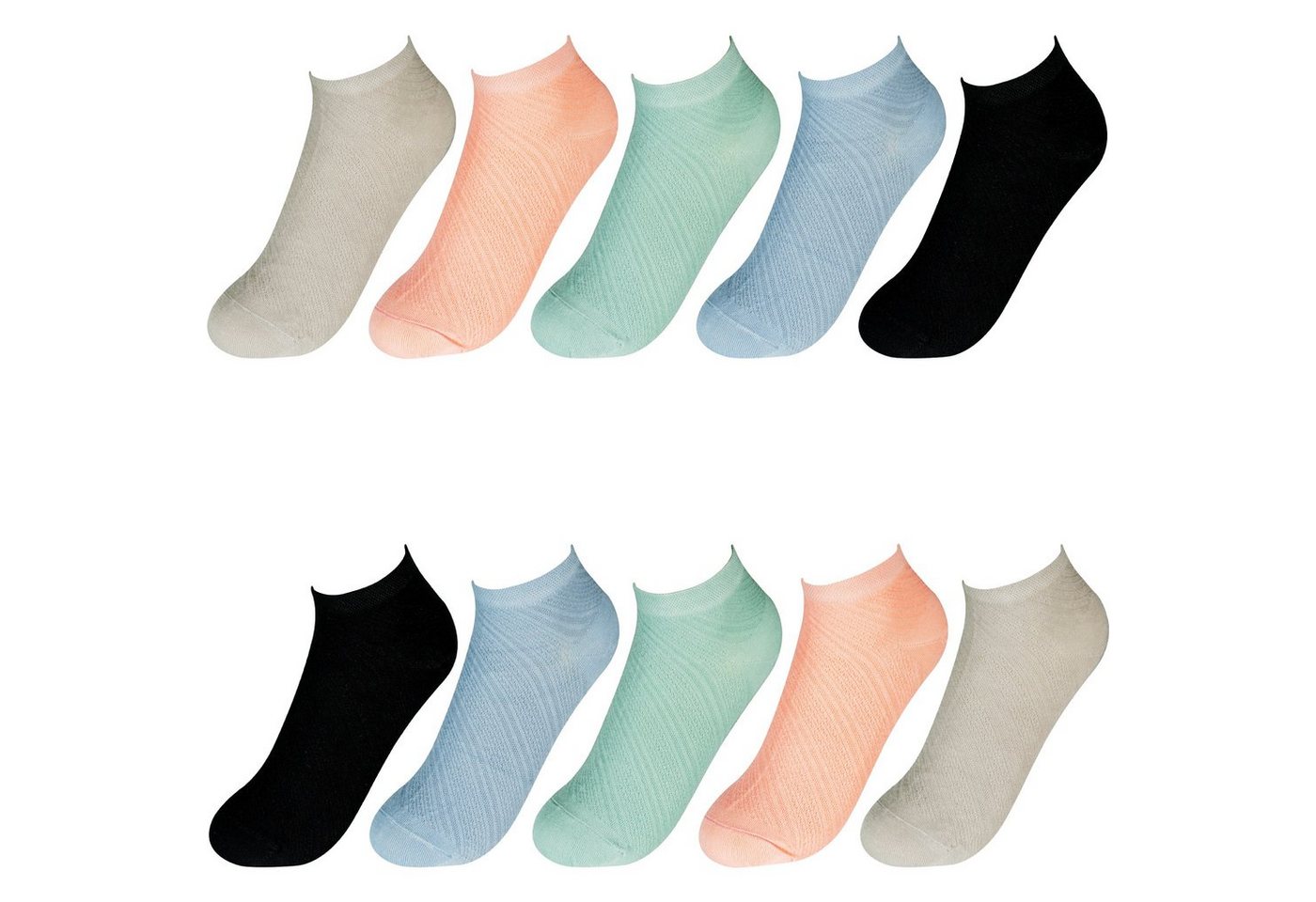 TEXEMP Sneakersocken 20 Paar Damen Sneaker Socken Füßlinge Sport Baumwolle Freizeit Kurz (Packung, 20 Paar) Strapazierfähig von TEXEMP