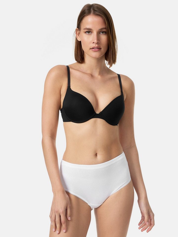 TEXEMP Taillenslip 3er Pack Damen Taillenslip Baumwolle Slip Unterhose Schlüpfer Maxislip (3-St) Ohne störende Seitennähte von TEXEMP