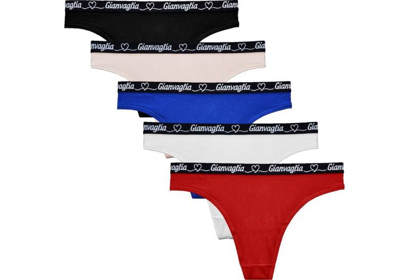 TEXEMP Tanga 5 bis 20 Damen Tanga String Baumwolle Unterwäsche Slips Höschen Set (20-St) Atmungsaktiv & Langlebig von TEXEMP