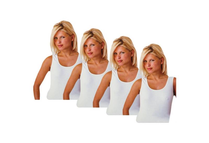 TEXEMP Tanktop 2 bis 6 Damen Unterhemd Top Baumwolle Tank Shirt Lady Damentop Träger (2-tlg) von TEXEMP