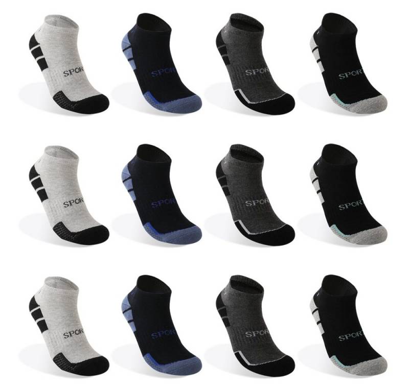 TEXEMP Thermosocken 3 - 12 Paar Thermo Socken Sneaker Kurzsocken Dicke Warme Wintersocken (Packung, 12-Paar) Wärmend - Mit Innenfrottee von TEXEMP
