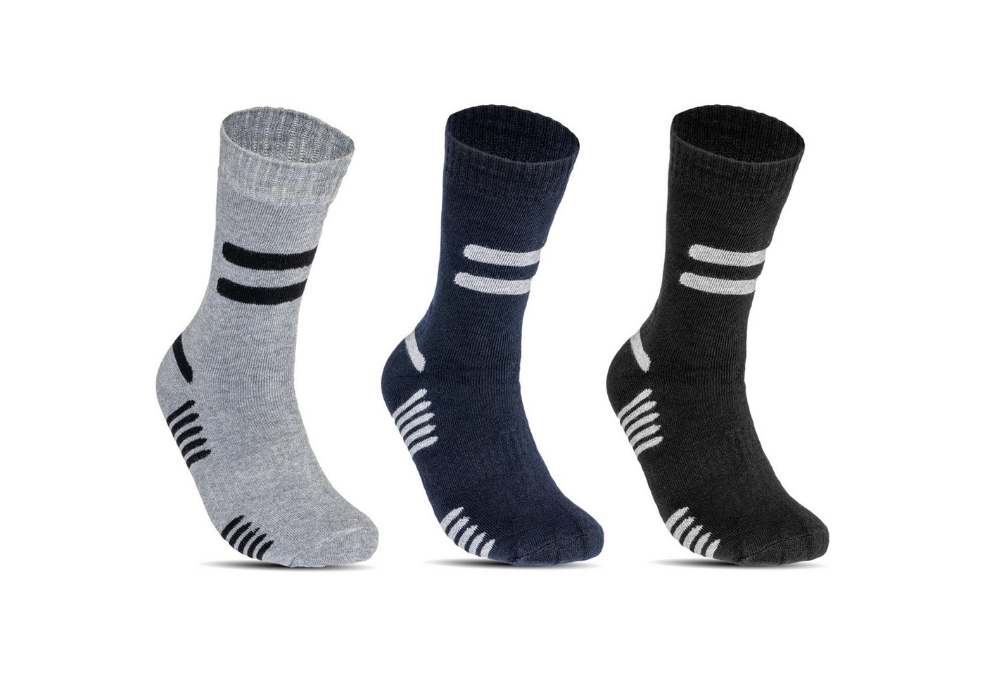 TEXEMP Thermosocken 6 bis 24 Paar Thermo Socken Herren & Damen Baumwolle Wintersocken (Packung, 24-Paar) Mit Innenfrottee von TEXEMP