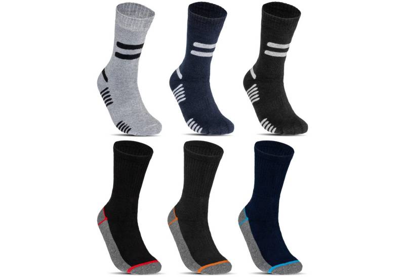TEXEMP Thermosocken 6 bis 24 Paar Thermo Socken Herren & Damen Baumwolle Wintersocken (Packung, 18-Paar) Mit Innenfrottee von TEXEMP