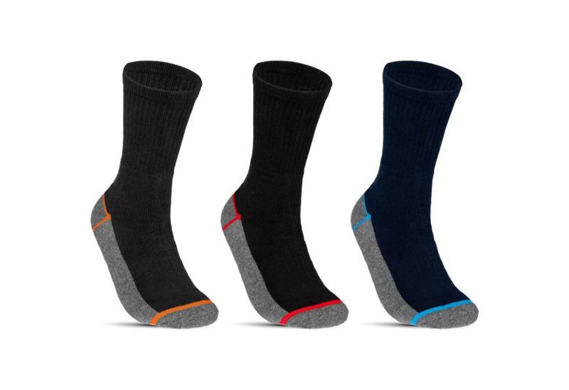 TEXEMP Thermosocken 6 bis 24 Paar Thermo Socken Herren & Damen Baumwolle Wintersocken (Packung, 24-Paar) Mit Innenfrottee von TEXEMP