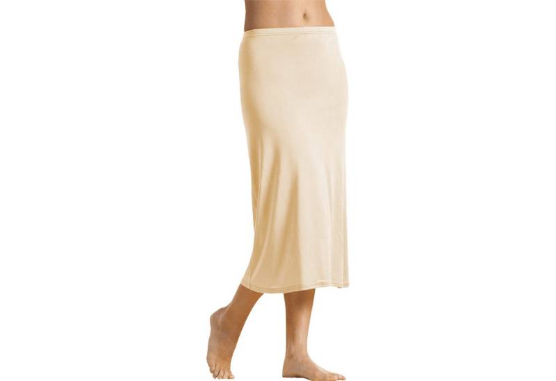 TEXEMP Unterrock Damen Unterrock Unterkleid Lang Rock Halbrock Knielang (1-tlg) 95% Baumwolle - 70cm Länge - Mit Schlitz unten von TEXEMP