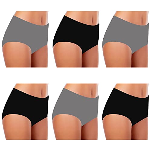 TEXEMP Unterwäsche Damen Slip Bequeme Baumwollunterhosen Mehrpack Atmungsaktive Hipster Pantys 6er Pack Schwarz Grau 56-58 3XL TEXEMP Unterwäsche Damen Slip Bequeme Baumwollunterhosen Mehrpack Atmungsaktive Hipster Pantys 6er Pack Schwarz Grau 56-58 3XL von TEXEMP