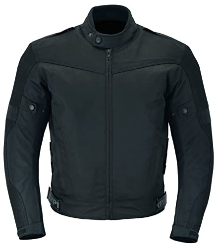 Texpeed Motorradjacke herren mit protektoren - Motorrad Motorroller Biker Wasserdicht Jacke Mit Rüstung (EN 1621-1) Schwarz - 4XL von Texpeed