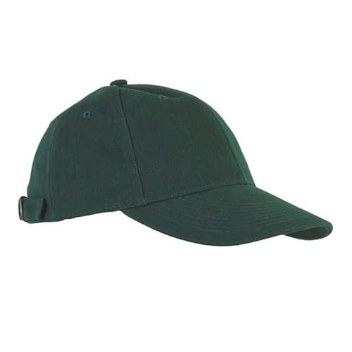 TEXXILLA 6 Panel Strong Front Raver Cap aus gebürsteter Baumwolle, Farbe:dunkelgrün von TEXXILLA