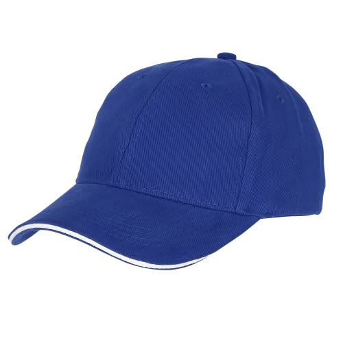 TEXXILLA Hochwertiges 6 Panel Sandwich Cap - extraweich mit angenehmen, Farbe:royal/White von TEXXILLA