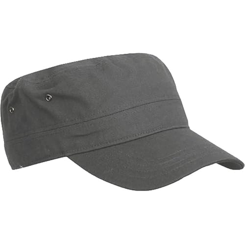 TEXXILLA Trooper Cap - Cooles Cap im Army-Stil aus strapazierfähigem Baumwoll-Canvas, Farbe:Dark Grey von TEXXILLA