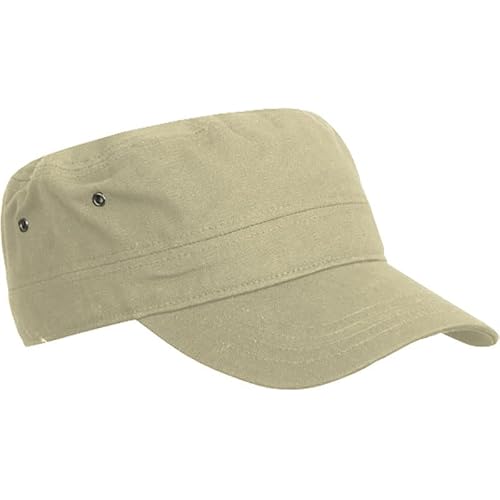 TEXXILLA Trooper Cap - Cooles Cap im Army-Stil aus strapazierfähigem Baumwoll-Canvas, Farbe:Khaki von TEXXILLA