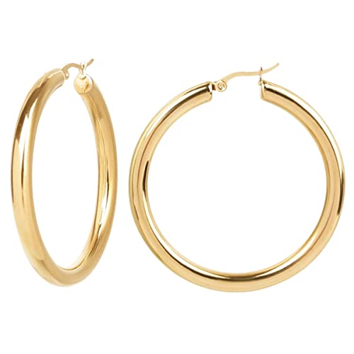 TEZCRT Creolen Gold Groß, Ohrringe Gold Damen, Kreis Endless Creolen Ohrringe für Frauen Mädchen,18K Vergoldet Hypoallergen Ohrringe,Wasserfester Schmuck, 30mm/ 40mm/ 50mm TEZCRT Creolen Gold Groß, Ohrringe Gold Damen, Kreis Endless Creolen Ohrringe für Frauen Mädchen,18K Vergoldet Hypoallergen Ohrringe,Wasserfester Schmuck, 30mm/ 40mm/ 50mm von TEZCRT