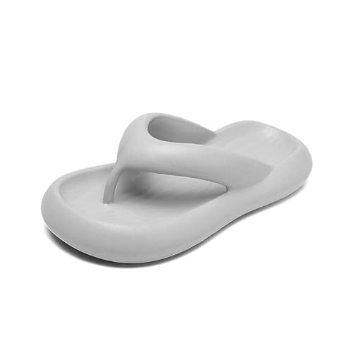 TEidea Badelatschen Herren Herren Summer Slipper Platform Flip Flops - Casual, Modische Strandhöhe Essentials-Grau-41 von TEidea